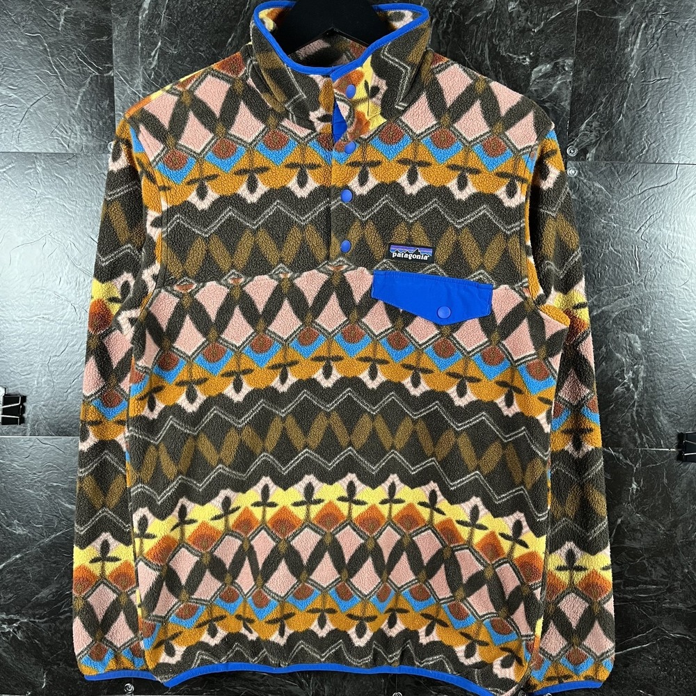 Patagonia Women's Beige Synchilla Anthos Aztec Sweatshirt XS